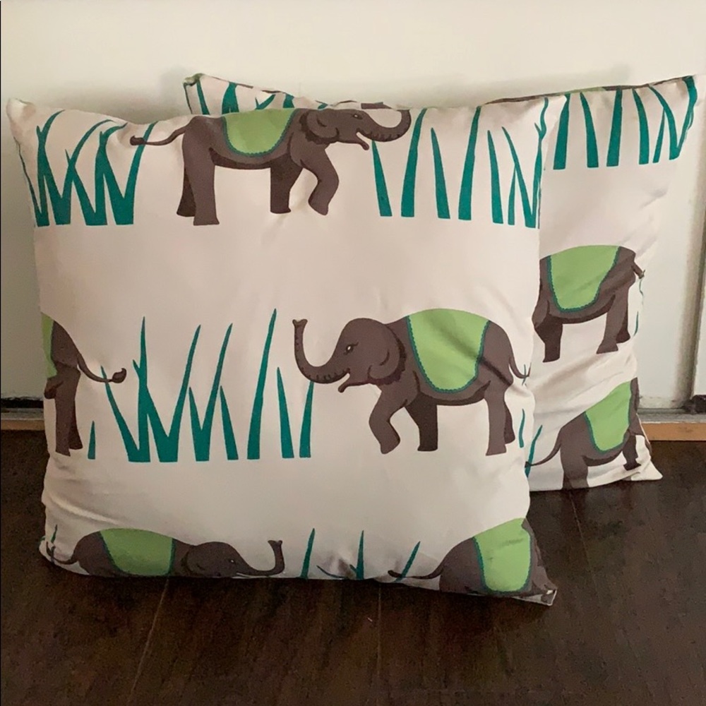 Elephant throw pillows